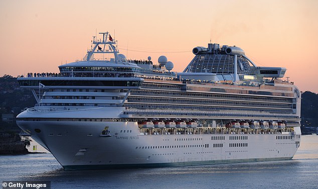Passengers aboard the Sapphire Princess were told the vessel was turning around after the object was sighted in the western Mediterranean at around 6pm local time