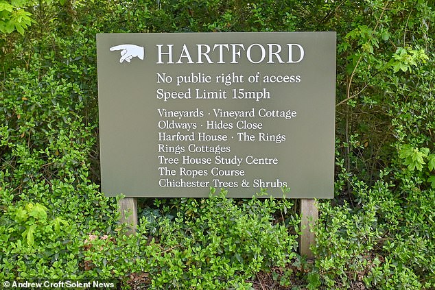 Pictured: Signage to the centre run by the Countryside Education Trust