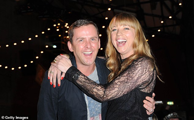 Cox is close friends with Mills and worked alongside him at Radio 2 and Radio 1 for years; Pictured together in 2014