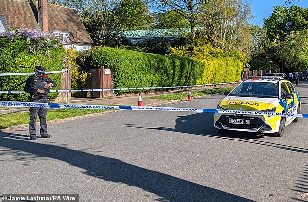 Counter-terrorism police have arrested 23 people after a spate of arson attacks targeting the Jewish community in London over the last month. Pictured: A cordon set up outside Kenton synagogue after a 'firebomb' attack on Sunday