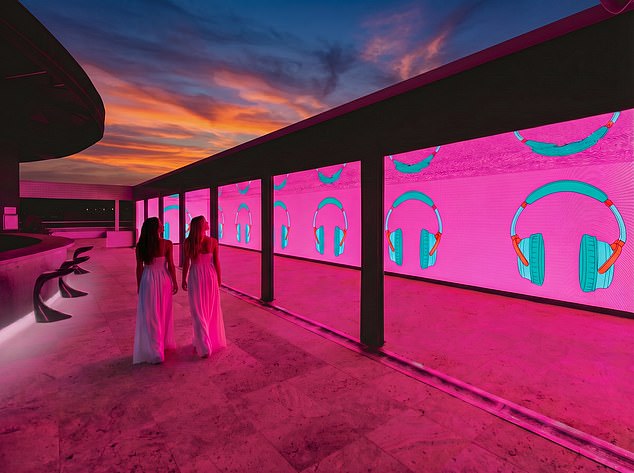Immersive, colourful displays such as Sir Michael Craig-Martin's 'Music' at Hï Ibiza will bring art to life for visitors