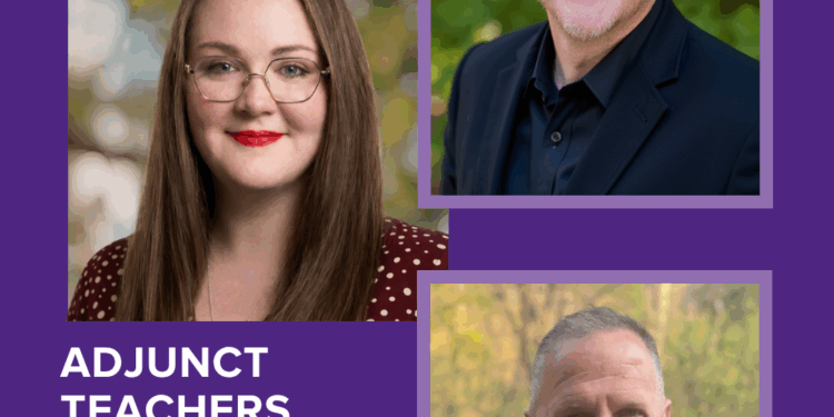 Graphic image with all the adjunct teachers of the year