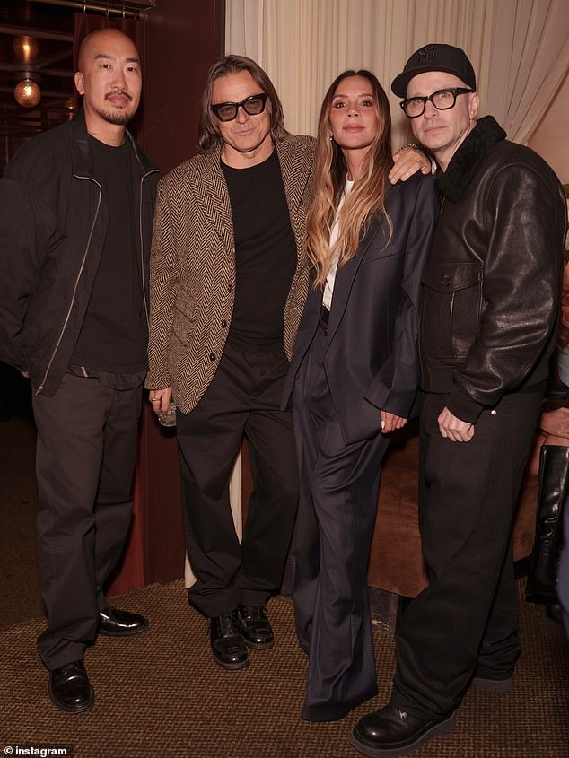 She added in her post: 'Thank you to the amazing teams who helped us bring this collaboration to life and to my friends and family for coming to celebrate with us in NYC xx'