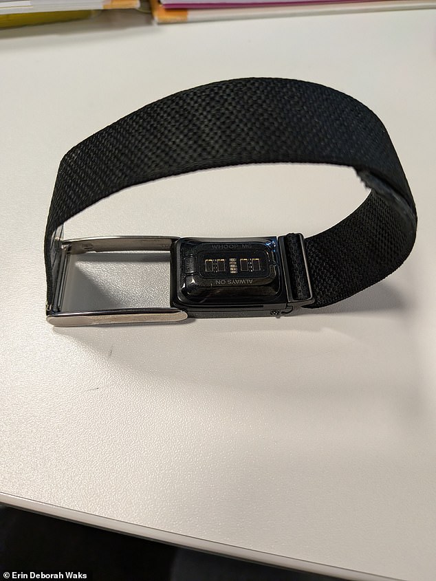 The WHOOP is easy to come on and off, and fortunately the battery lasts for weeks