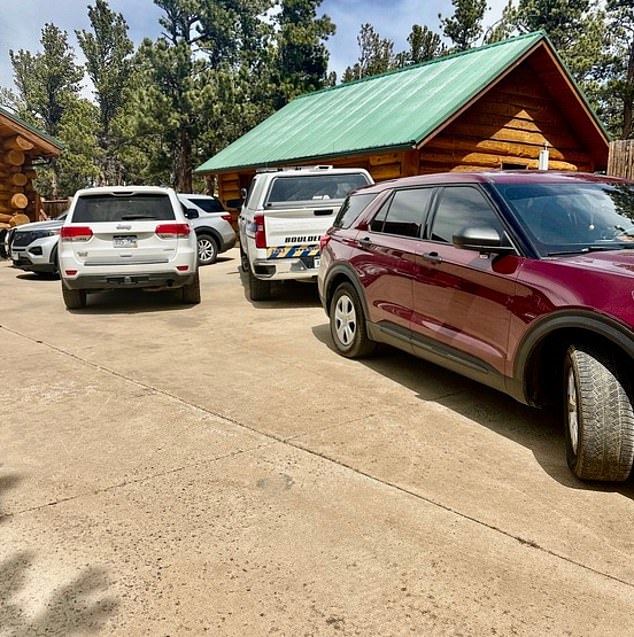 Authorities arrived at Wilcock's home (pictured) to find him holding a gun, which he then shot himself with