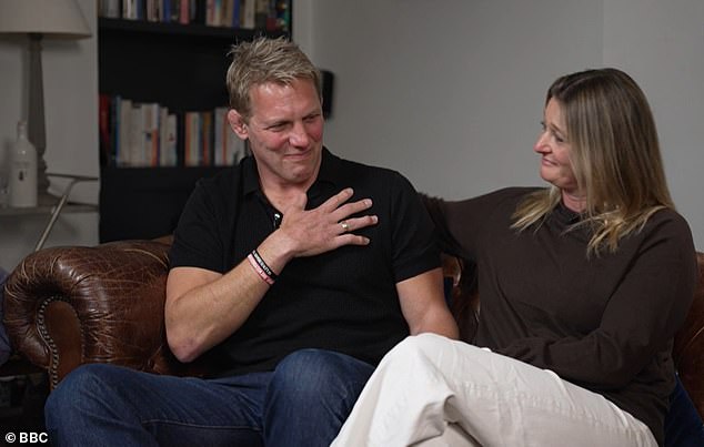 Moody announcing his diagnosis in October last year alongside his wife Annie. They will celebrate their 20th wedding anniversary in June