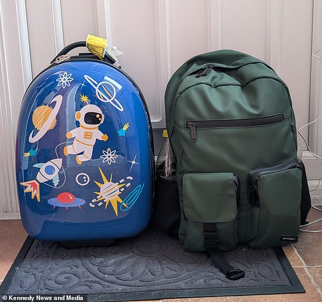 Ms Botas claims that her daughter's hard-shell luggage was 'the same size' as her own backpack, which had been allowed through