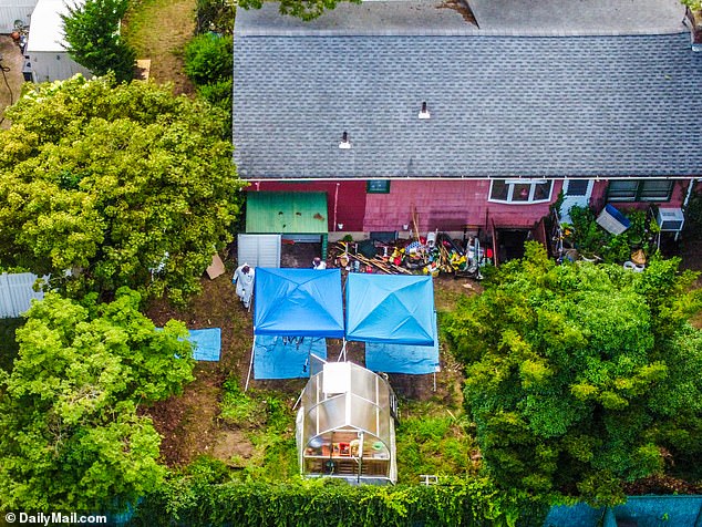 The back of Heuermann's property that was searched a number of times since his 2023 arrest