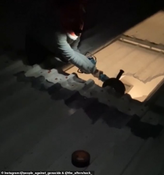 On its social media, People Against Genocide describes itself as 'a group taking direct action to stop the UK-Israel weapons trade'