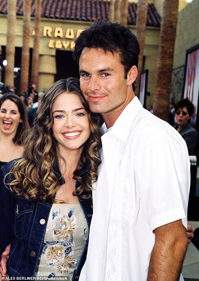 Richards and Muldoon dated in the late 1990s and remained friends for decades (pictured in 1999 at her Drop Dead Gorgeous movie premiere in LA)