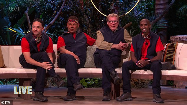 The Gogglebox star, 35, was eliminated on Thursday leaving Mo Farah, 43, Harry Redknapp, 79, Adam Thomas, 37, and Craig Charles, 61, in the running to be crowned Legend