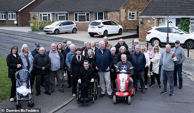A group of residents of Montfort Road in Walderslade