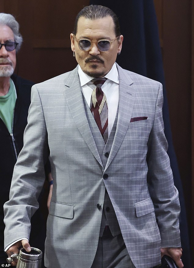 Depp arriving in court for his libel case against Heard held in Fairfax County, Virginia