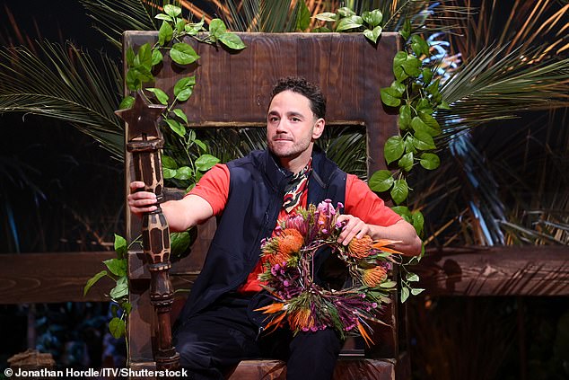 Tearful-looking Adam Thomas was crowned Jungle Legend for this year's series, which has been plagued with bullying rows and controversial spats