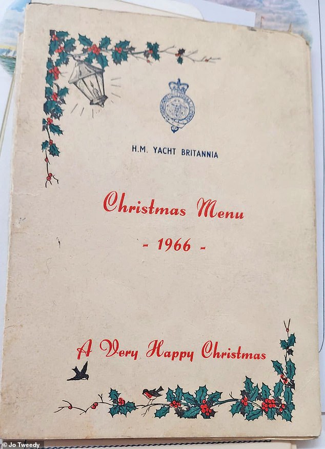 A copy of a 1966 festive menu that will go online later this year when digital archiving has been completed