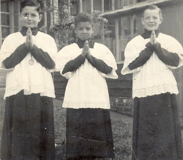 The business owner and influencer, 35, who married veteran TV presenter Nick last year, astonished friends and followers by opening up about the sustained sexual abuse she had suffered. Pictured: Her father, centre, as a child