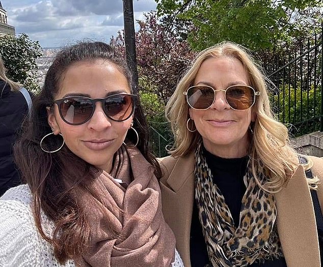 Dadzie was already a divorcee when he met her mother, Elizabeth (right, with Katie, left), in the 1980s, after a spell working for London computing firm Sperry Univac