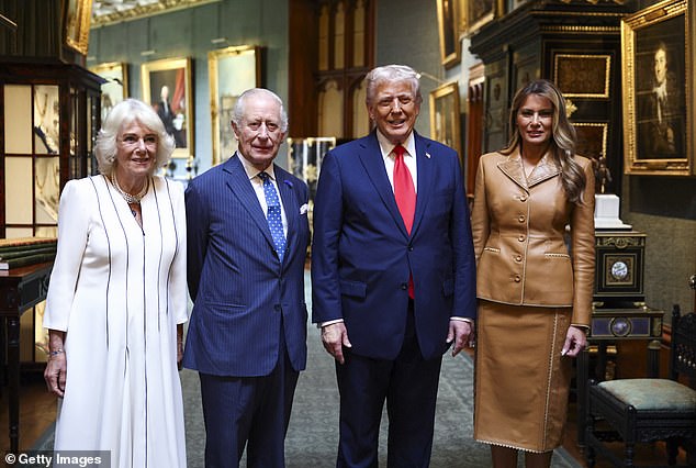 Donald Trump and first lady Melania Trump visited King Charles and Queen Camilla in 2025