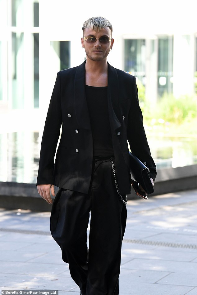 Ella was interviewed alongside castmates Harry (pictured) and Dani who all joked that dating in Essex can be 'incestuous'