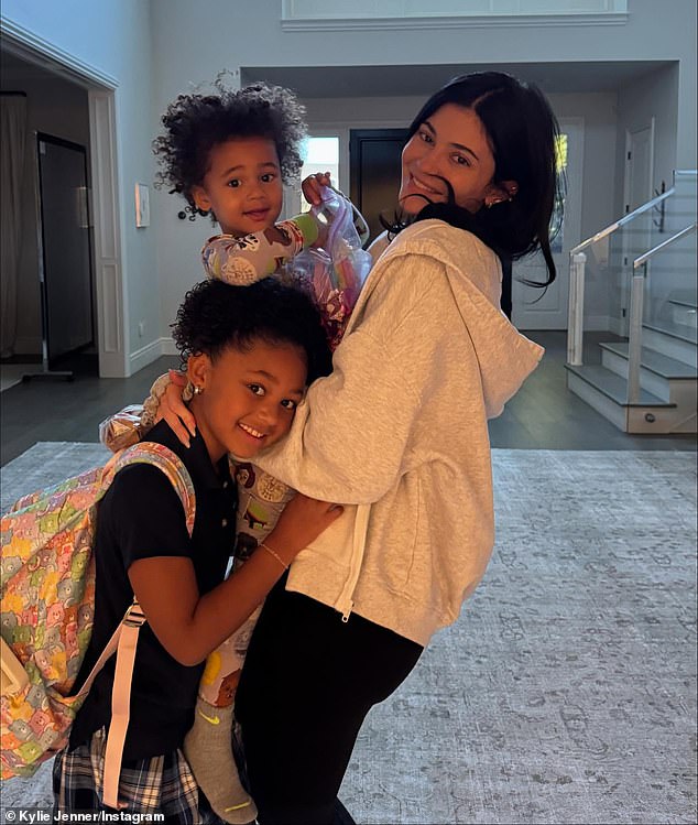Jenner shares daughter Stormi, eight, and son Aire, four, with her ex-partner Travis Scott