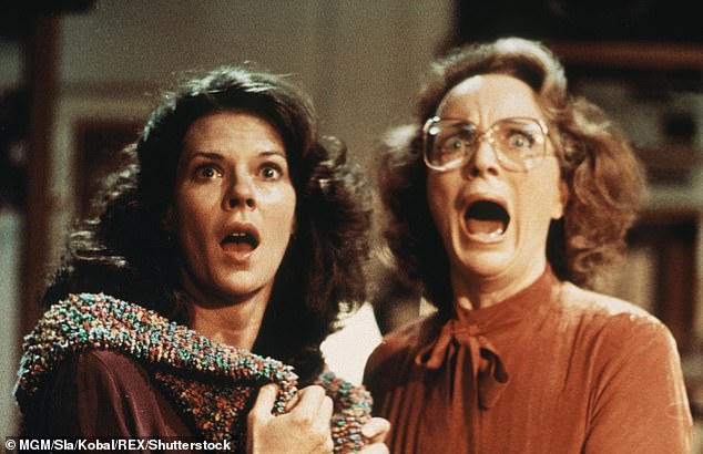 It is JoBeth Williams - who is known for playing the leading role of Diane Freeling in the 1982 supernatural horror movie Poltergeist; seen far left with Beatrice Straight (right)