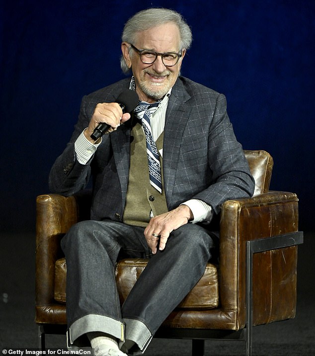 The actress also discussed Spielberg's involvement in the supernatural horror film while previously talking to Vanity Fair; Spielberg seen earlier this month in Las Vegas
