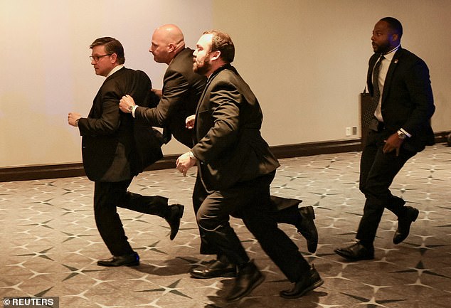 Security officials evacuate US House Speaker Mike Johnson (R-LA)