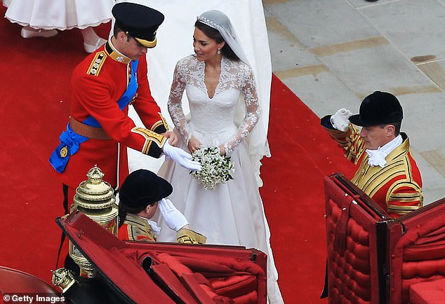 While the pressure of marrying Britain's future King may have seemed daunting to some, Kate was an 'unflappable' bride who had 'no tearful scenes, no last-minute panics' and 'no tantrums,' according to royal author Tina Brown