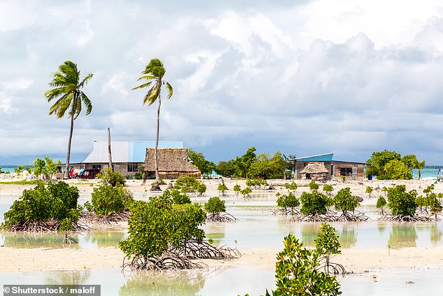 Kiribati sits at just three metres high, making it most at risk of disappearing in the next 100 years