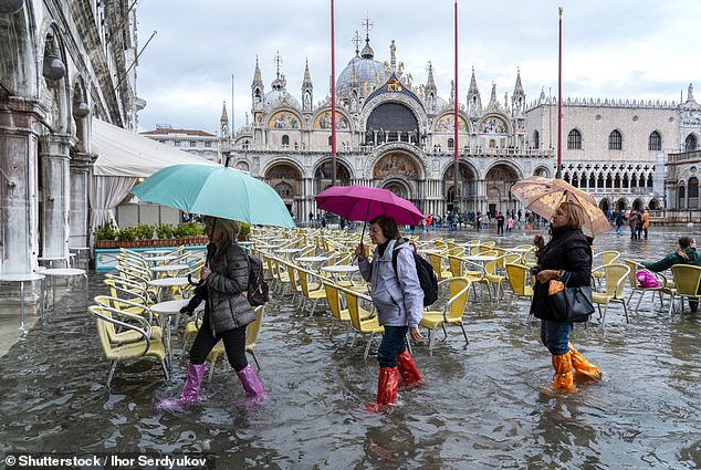 Venice has experienced several flooding incidents in the last 20 years - forcing tourists to equip themselves with wellies, umbrellas and protective clothing
