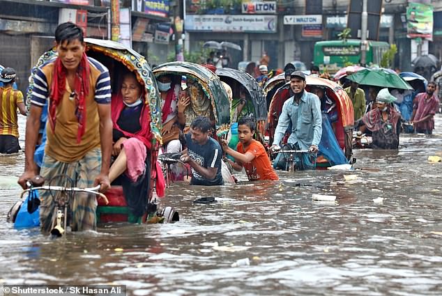 Up to 20 million people could end up displaced in Bangladesh if sea levels rise by up to 1.5 metres within the next century