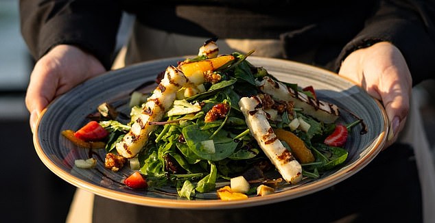 A dish served at the Windmill Bay Hotel, found in the seaside resort of Argassi on the island