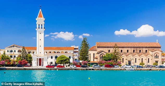 The Church of Agios Dionysios is a major landmark, found on the seafront in Zakynthos town