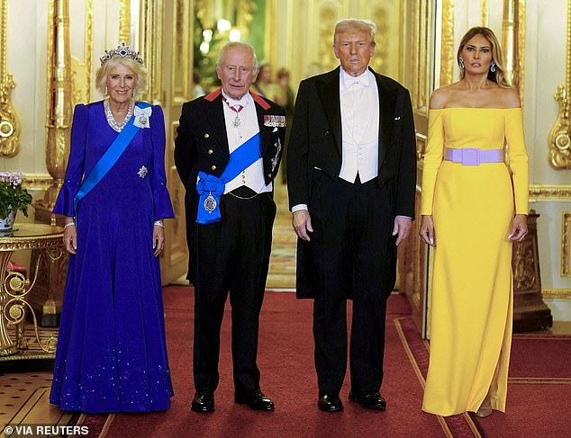 The King will be hoping to avoid discussing throny political issues with Mr Trump