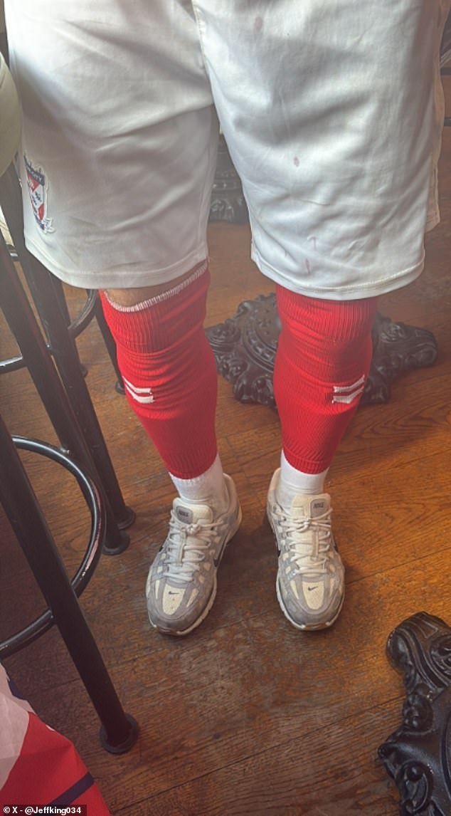 Winger Ollie Pearce was still inhis shin pads as the party spilled into Sunday