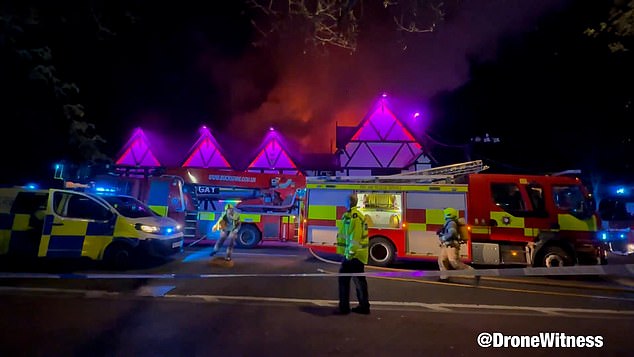 No one was injured in the fire at the Milton Keynes nightclub - police said one man aged 51 was arrested