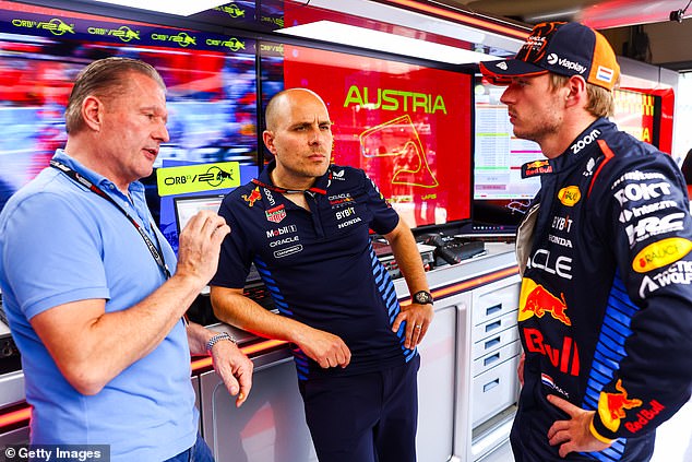 The 54-year-old Verstappen (left) is the father of four-time F1 world champion Max (right)