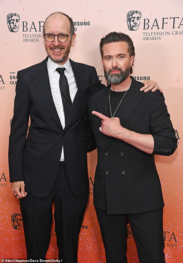 Emmett J. Scanlan (R) posed alongside Adolescence writer Jack Thorne (L)