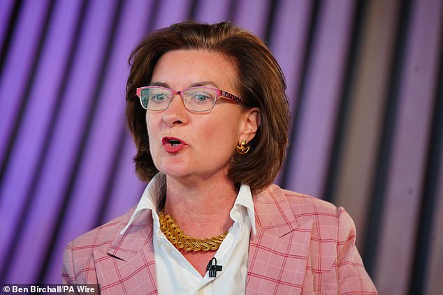 Welsh Labour leader and First Minister Eluned Morgan speaking during a Channel 4 leaders' debate in Cardiff ahead of May's Senedd election