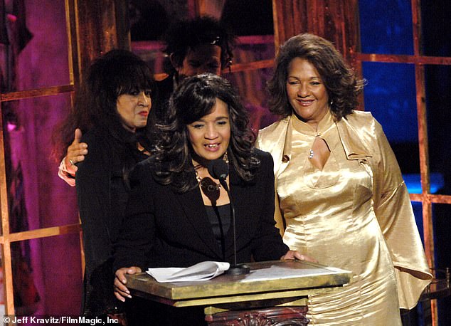 Ross last reunited with Spector (L) and Bennett (M) in 2007 when they were inducted into the Rock and Roll Hall of Fame