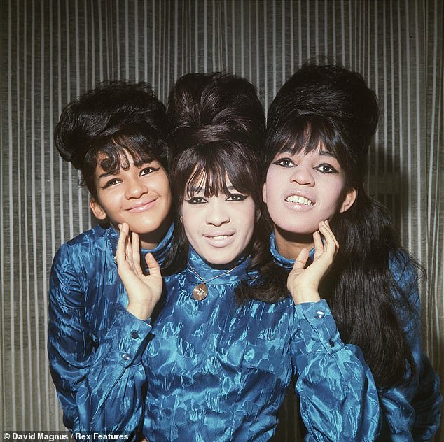 The Ronettes still pull 11.7 million monthly listeners on Spotify thanks to their lasting hits like Be My Baby, Walking in the Rain and Baby, I Love You (pictured in 1964)