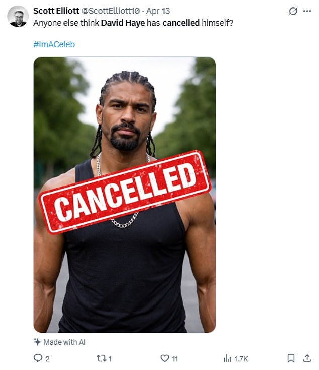 Fans fear David's comments of late could have seen him 'cancel' himself