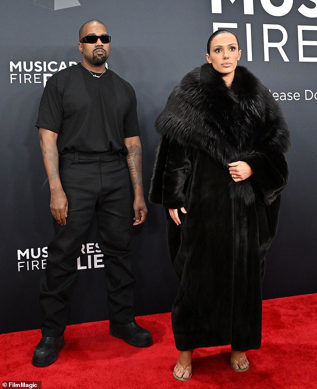 Their outing comes shortly after West, who now goes by Ye, broke cover and the couple stepped out for the first time since he was banned from entering the United Kingdom; pictured in February 2025