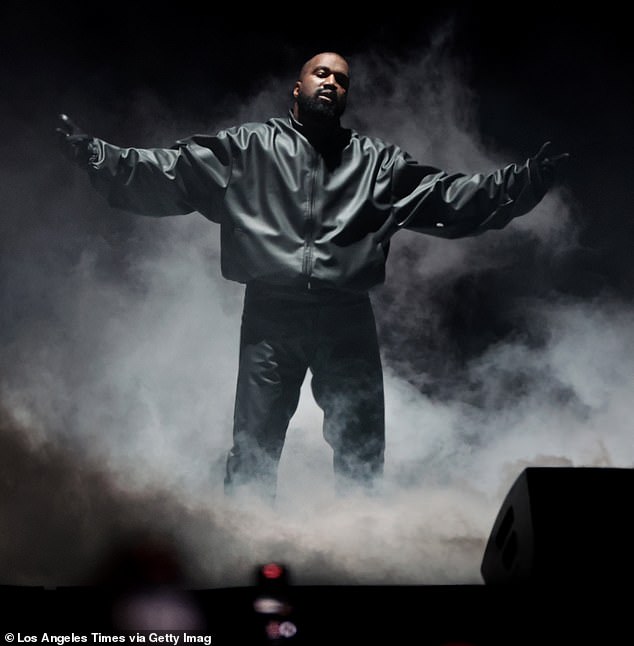 Calls had been growing for West to be removed from the lineup after a string of antisemitic outbursts; pictured in March 2024