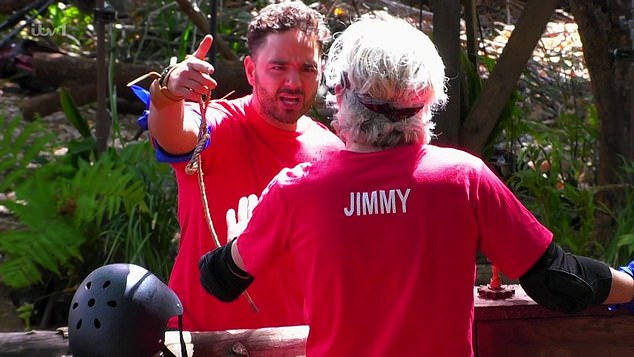 The pair locked horns during a Bushtucker Trial in South Africa when Jimmy refused to do a trial and put Adam's position at risk since they were partnered up