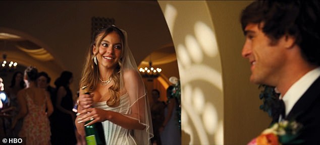 After her bridesmaid Heather (Jessica Blair Herman) revealed 'broke' Nate conned her into investing her children's college funds into a construction project, Cassie drunkenly and angrily confronted him