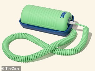 The Tin Can looks much like a standard landline, with a base stand, twirly cord, and large, physical buttons