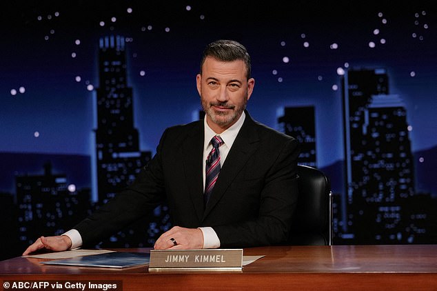 This handout image released by Disney on September 24, 2025, shows Jimmy Kimmel during the taping of 'Jimmy Kimmel Live!' at the Capitan Entertainment Centre on September 23, 2025, in Los Angeles, California