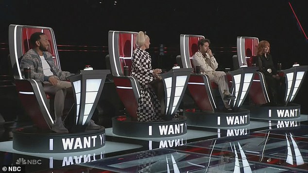 On the singing reality show, he sang Whitney Houston's classic I Look to You