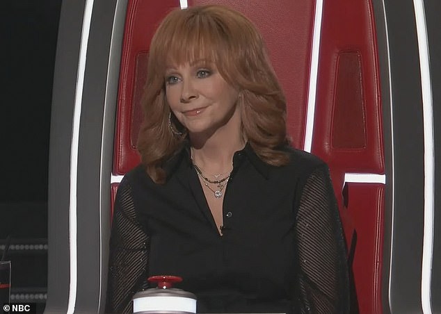 On the program, McEntire fought back tears as she told him: 'So much emotion, and I saw it and I felt it when you were singing'
